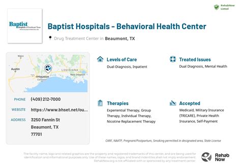 Baptist Hospitals Behavioral Health Center Beaumont Tx