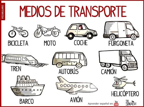 Los Medios De Transporte En Español Vocabulario Español Actividades