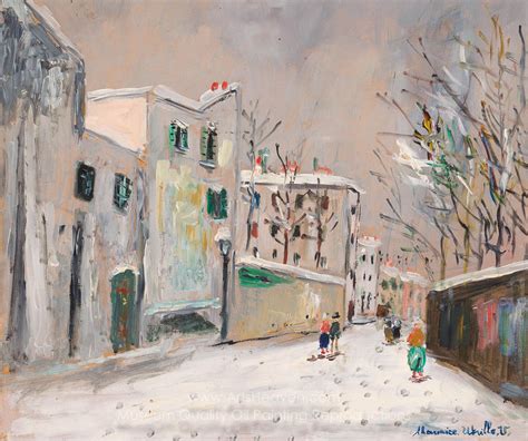 Maurice Utrillo Rue Saint Vincent Sous La Neige Montmartre Painting