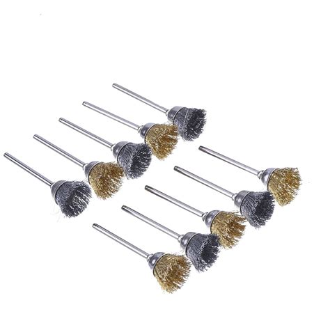 36Pcs Brass Steel Wire Wheel Buffing Polishing Brushes Pen Set Kit For