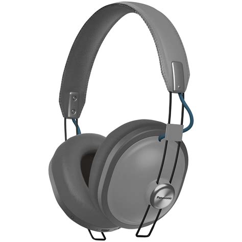 Panasonic Rp Htx80b H Retro Bluetooth Over Ear Headphones Matte Steel
