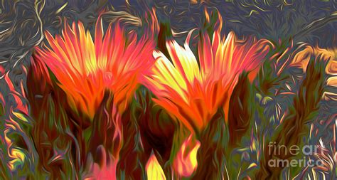 Fire In The Desert Mixed Media By Beverly Guilliams Fine Art America