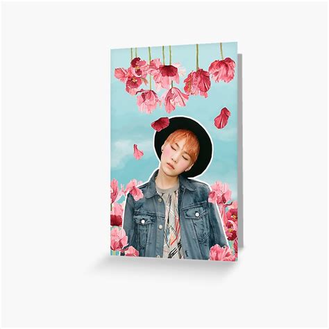 Suga Bts Pastel Flowers Greeting Card By Ksection Redbubble