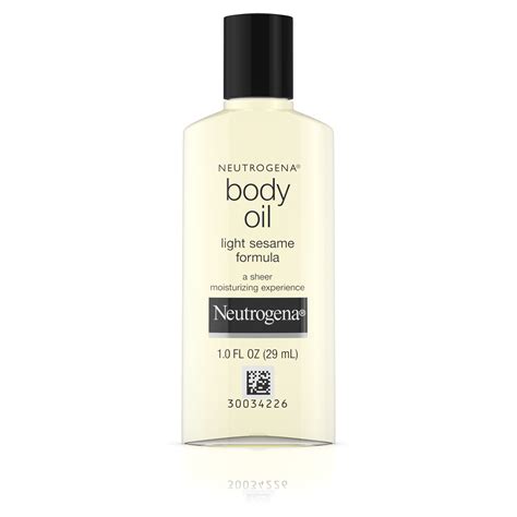 Neutrogena Moisturizing Body Oil Light Sesame Formula 1 Fl Oz