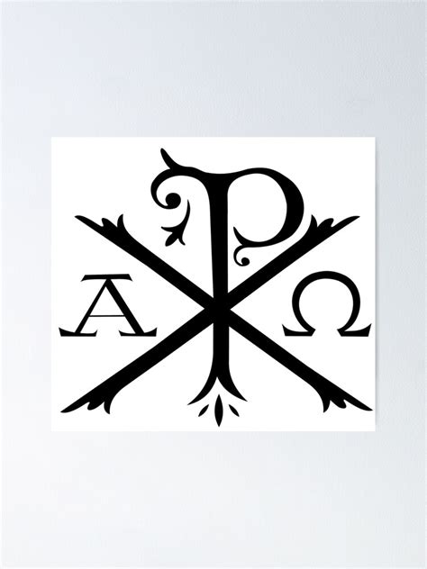 Chi Rho Alpha And Omega Christian Cross Symbol Chi Rh