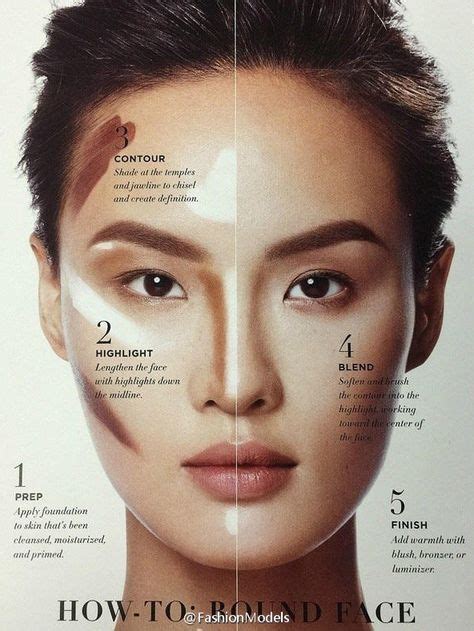 33 Ideas For Makeup Tutorial Contouring Round Face In 2020 Contour