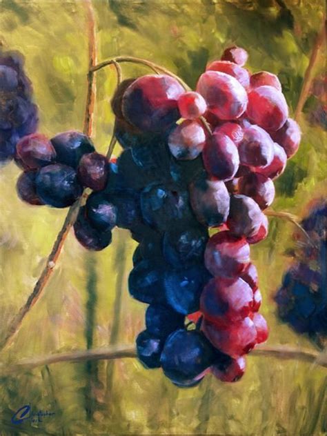 Famous Grape Paintings On Canvas Grape Painting Fine Art Fruit Painting