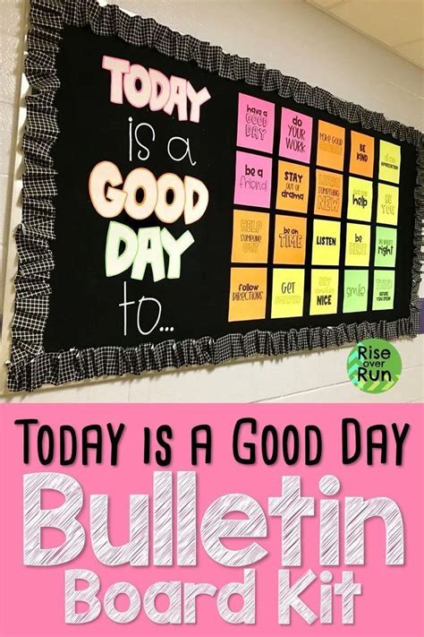 Bulletin Board Kit Today Is A Good Day Bulletin Board Design Middle School Bulletin Boards