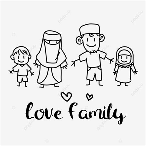 Gambar Ilustrasi Keluarga Islami Keluarga Ilustrasi Keluarga Besar