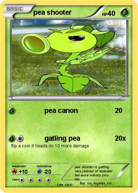 Pokémon Pea Shooter 130 130 Pea Canon My Pokemon Card
