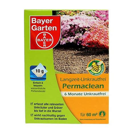 Gegen alle relevanten unkruter und grser. Bayer Langzeit-Unkrautfrei 60g Permaclean-80237863 ...