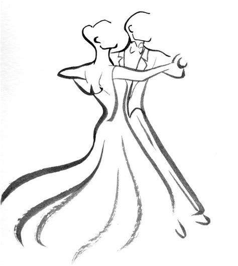 Image Result For Waltz Line Outline Drawing Dancing Drawings Dance