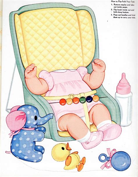 Vintage Whitmanmattel Newborn Baby Tender Love Paper Dolls 1973 Uncut