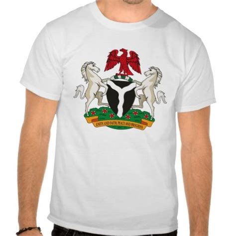 Nigeria Coat Of Arms T Shirt Zazzle Nigeria Coat Of Arm T Shirt