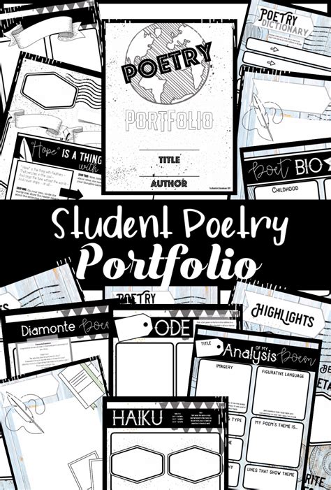Poetry Portfolio Distance Learning Options Poetry Unit Teaching