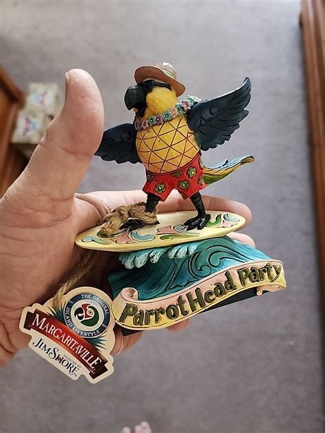Jim Shore Margaritaville Parrothead Party Surfing Parrot Figurine Nwt W