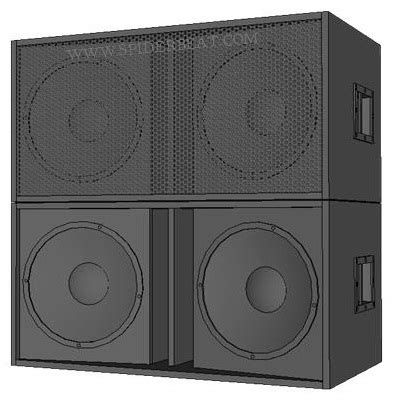 Ukuran Box Speaker 15 Inch X 2 ACR 15600 Black Untuk LowMid