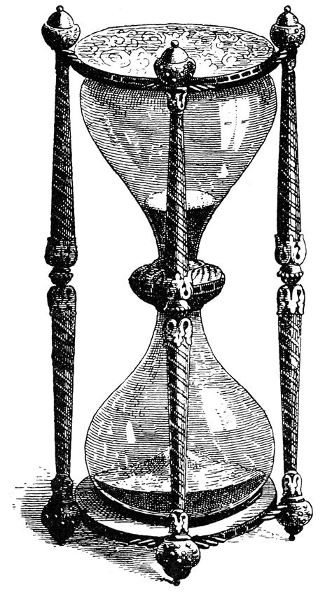 Hourglass Clipart Black And White