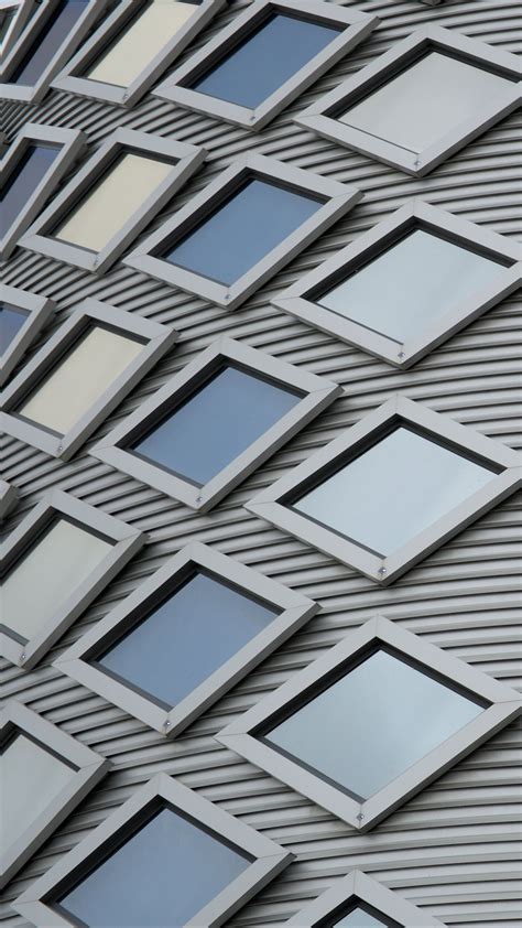 Download Wallpaper 1440x2560 Windows Glass Facade Building