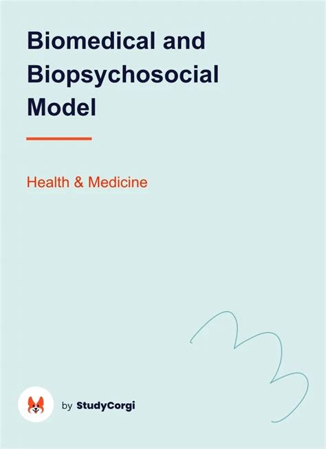 Biomedical And Biopsychosocial Model Free Essay Example