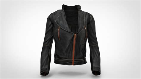 3d Model Women Leather Jacket Vr Ar Low Poly Obj 3ds Blend