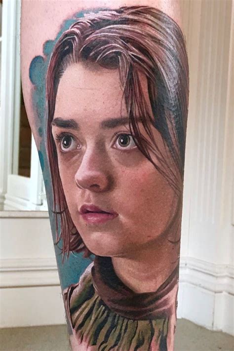Maisie Williams As Arya Stark From Game Of Thrones Arya Stark Tattoo
