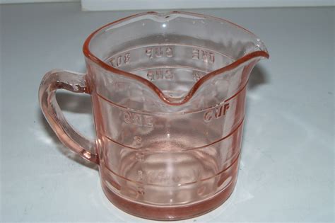 Vintage S Kellogg S Pink Depression Glass Measuring Cup Pour