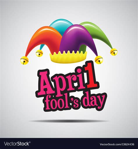 April Fools Day Typography Colorful Royalty Free Vector
