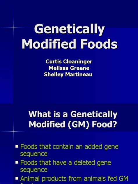 Genetically Modified Foods Pdf Genetic Engineering Genetically
