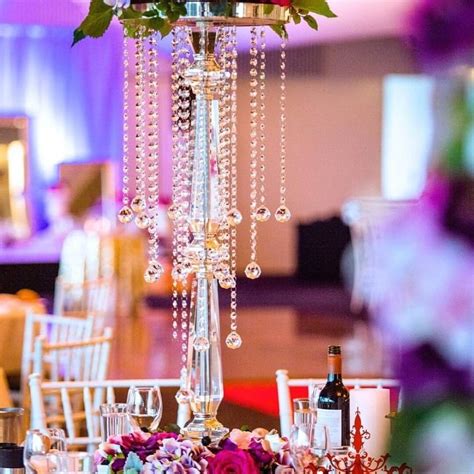 70cm Tall Crystal Table Centerpiece Wedding Chandelier Acrylic Flower