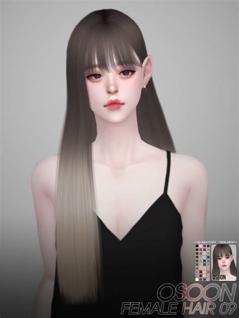 Female Hair 09 At Osoon The Sims 4 Catalog
