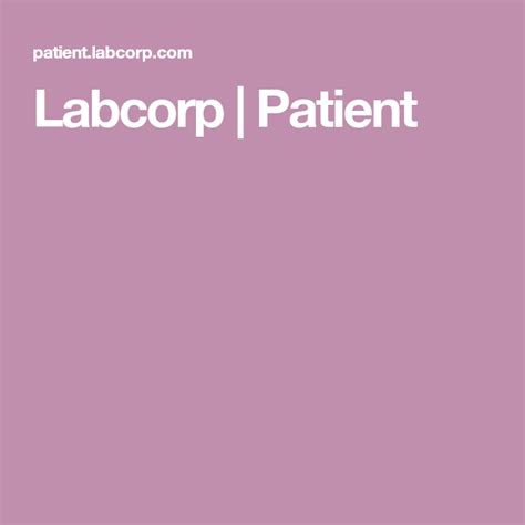 Labcorp Patient Patient Portal Eunice Cancer Medical Good Things