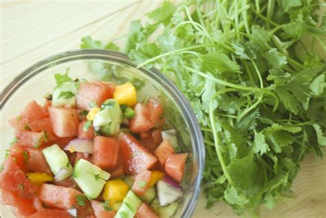 A sophisticated dessert that's surprisingly simple to make. Trisha Yearwood's Watermelon Salsa - Recipe Diaries | Watermelon salsa, Watermelon salsa recipe ...
