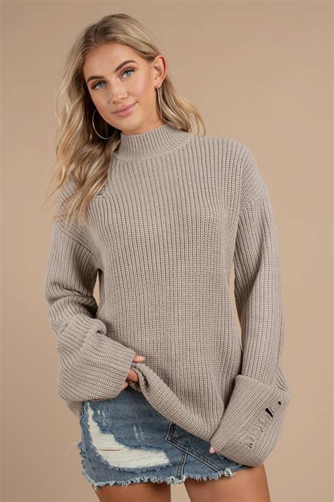 Tobi Sweaters Cardigans Womens Deep End Black Distressed Sweater