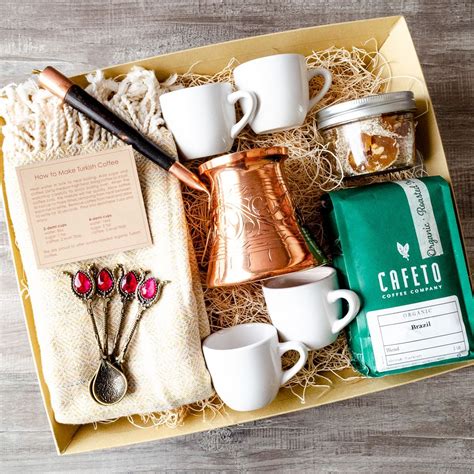 Deluxe Turkish Coffee For Four Coffee Gift Basket Coffee Gifts Box