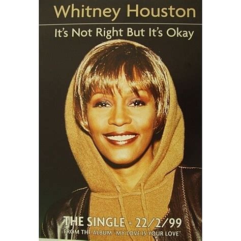 Buy Whitney Houston Its Not Right But Its Okay Poster Item