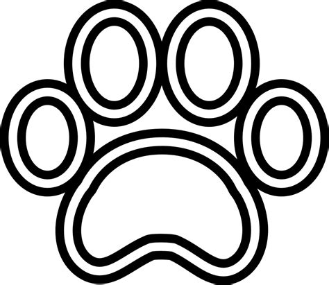Download Dog Paw Print Paw Print Outline Full Size Png Image Pngkit