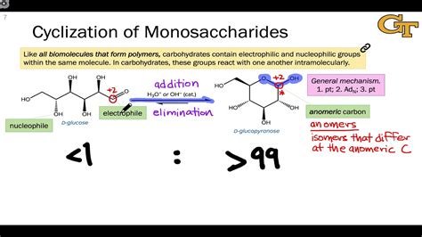 1604 Cyclization Of Monosaccharides Youtube
