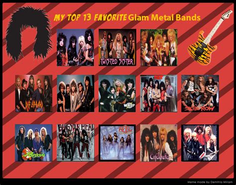 My Top 13 Favorite Glam Metal Bands By Razorrex On Deviantart