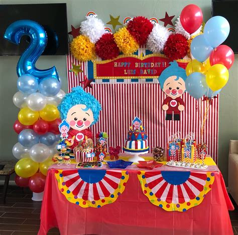 Payaso Plim Plim Circus Birthday 1st Birthday Birthda