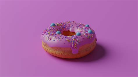 3d Donut With Icing Turbosquid 1854064