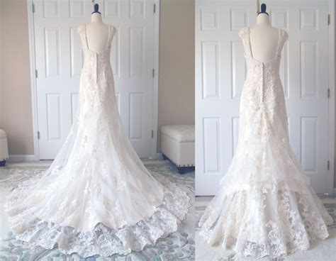 If you're looking for a mermaid wedding dress, we'll help you find a gorgeous gown, at an amazing › »| about preownedweddingdresses.com. tulle and lace overlay bustle.jpg (1920×1494) | Wedding ...