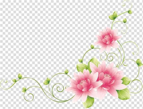 Free Download Pink Flowers Flower Drawing Vine