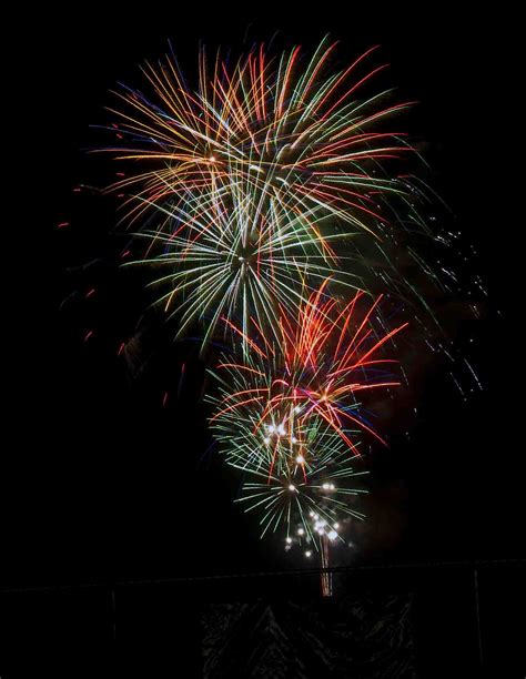 Fireworks In The Sky Bursting In Owensboro Kentucky Image Free Stock