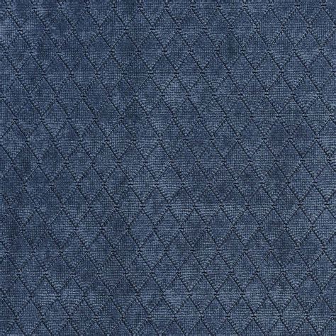 A919 Blue Diamond Stitched Velvet Upholstery Fabric