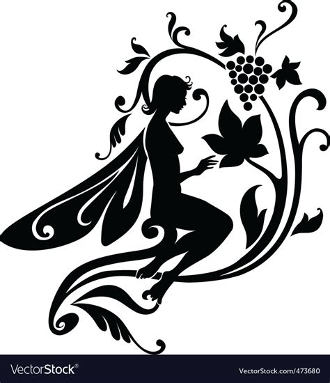 Download Fairy silhouette Royalty Free Vector Image - VectorStock
