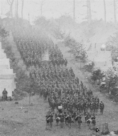 Approximately 400 Soldiers Marching In Formation Ca 1861 1865