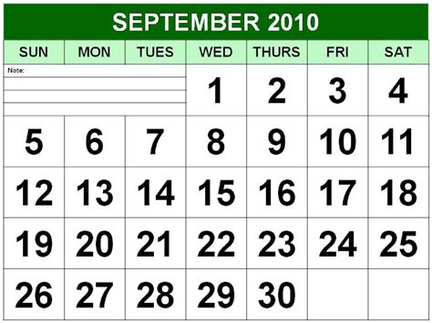 Wallalaf September 2010 Calendar