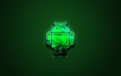 Download Wallpapers Android Green Logo Robot Logo Creative Green Art
