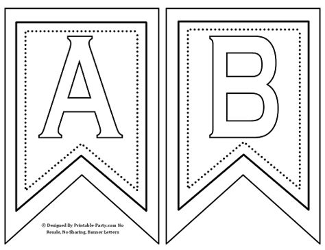 Free Printable Alphabet Letters Banner Flag Letter Pdf Templates